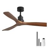 52 in. Indoor Black Ceiling Fan w/o Light