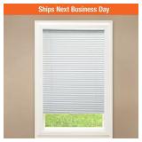 White Cordless Vinyl Blinds 1" Slats 29"W