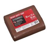 10 ft. x 12 ft. Brown/Silver Heavy Duty Tarp