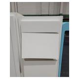 White base cabinet aprox size 34.5"Hx18"Lx24"W