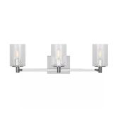 Parker 24.625" W 3-Light Chrome Vanity Light