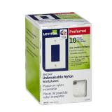 Leviton Decora White 1 Gang Wall Plate 10 pk