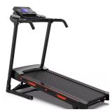 Black Steel 3.5 HP Folding Treadmill with LCD