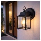 Private Brand 8-in Black Outdoor Sconce