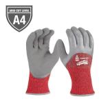 Large Gray Latex Cut-Resistant Gloves