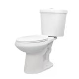 Dual Flush Elongated Toilet, 2-Piece, White