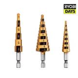RYOBI Step Drill Bit Set (3-Pieces)