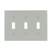 3-Gang Gray Toggle Wall Plate, 1-Pack 87011