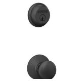 Schlage Plymouth Matte Black Entry Knob