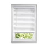White Cordless Faux Wood Blinds, 2" Slats