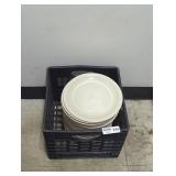 Set of Cream-Colored Dinner Plates