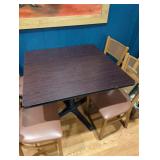 Dark Cherry Laminate Topped Dinning Tables