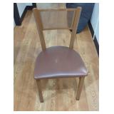 Brown metal dinning room chair