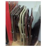 Set of Vintage Folding Chairs and Luggage Rack