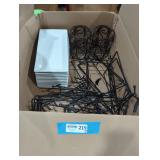 Ceramic Plates(13) and Metal Holders Assortment