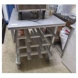 Stainless Steel 10-can Rolling Cart