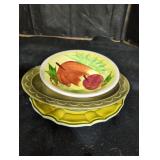 Vintage Fruit Design Ceramic Ware