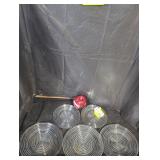 Set of Round Glass Spiral Plates