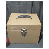 Vintage Metal Storage Box with Handle