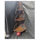 Antique Wooden Corner Shelf
