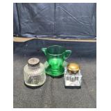 Uranium Creamer with Glass ink wells
