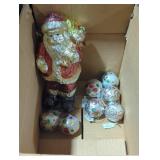 Foil-Wrapped Santa and Ornament Dï¿½cor Set