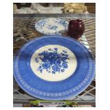 Blue Floral Ceramic Plate Set