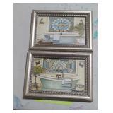 Pair of Framed Bathtub Prints