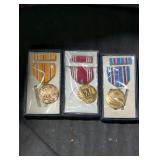 Set of Three Vintage Service Medals