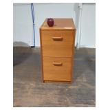 Two-Drawer Wooden Filing Cabinet