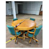 Bumper Pool and Poker Table Combo With Chairs