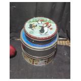 Set of Three Festive Holiday Tins