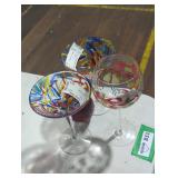 Set of Hand-Painted Glasses