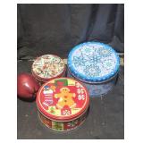 Festive Holiday Themed Tin Collection