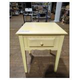 Vintage Yellow Side Table with Drawer