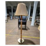 Vintage Tall Floor Lamp with Pleated Shade