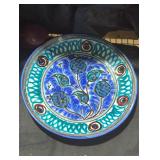 Hand-Painted Floral Ceramic Plate