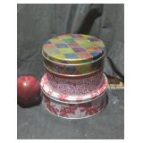 Set of Three Decorative Metal Tins