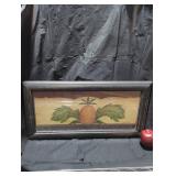 Framed Folk Art Pineapple Print