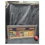 Folk-Art Colonial Town Scene Painting
