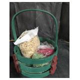 Christmas Basket and Faux Grass