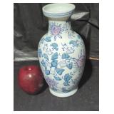 Floral Blue and White Decorative Vase
