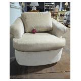 Beige Upholstered Armchair