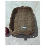 Woven Rectangular Basket with Handles