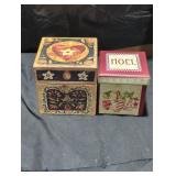 Set of Decorative Holiday Boxes