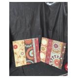 Pair of Patterned Canvas Wall Art