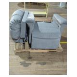 Gray Upholstered Recliner Chair