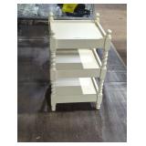Three-Tier White Wooden Shelf(17in W by 30in H)
