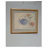 Framed Still Life with Teapot and Fruit