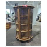 Curved Glass Display Cabinet 31 1/2in W by 56in H